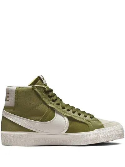 Nike Zoom Blazer Mid Premium Plus Sb "olive" Sneakers In Green