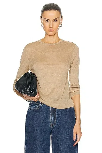 Nili Lotan Candice Silk Sweater In Camel