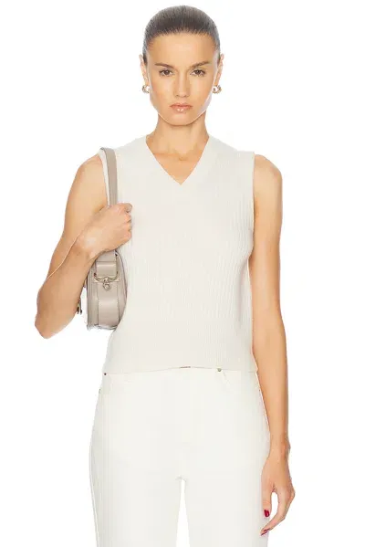 Nili Lotan Iker Sweater Vest In Ivory