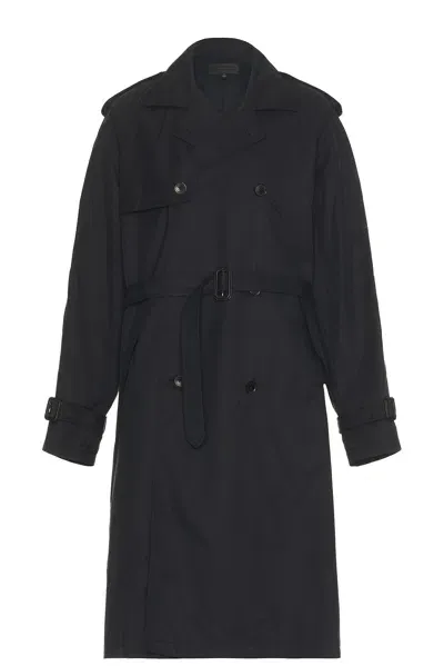 Nili Lotan Kieran Trench Coat In Dark Navy