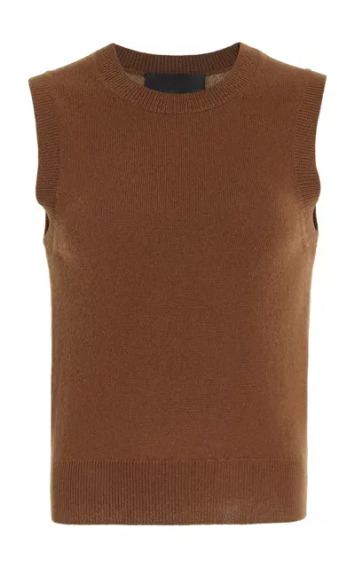 Nili Lotan May Cashmere Sweater Tank In Brown