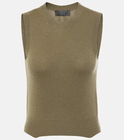 Nili Lotan May Cashmere Sweater Vest In Green