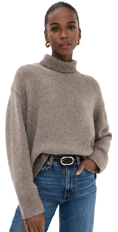 Nili Lotan Tabitha Cashmere Sweater Peat Melange