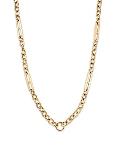 Nina Gilin 14k Yellow Gold Circle & H Link Chain Necklace, 20