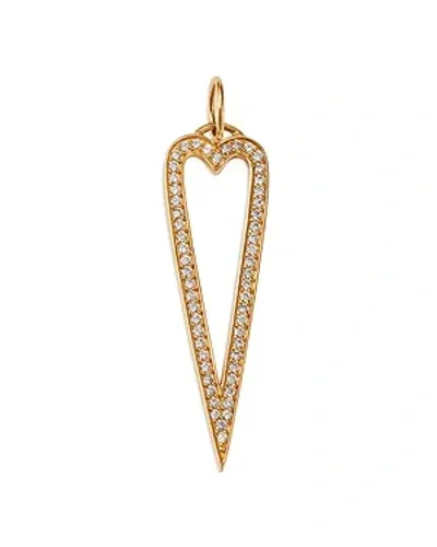 Nina Gilin 14k Yellow Gold Diamond Heart Pendant