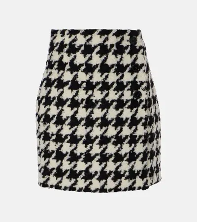 Nina Ricci Houndstooth Miniskirt In Black