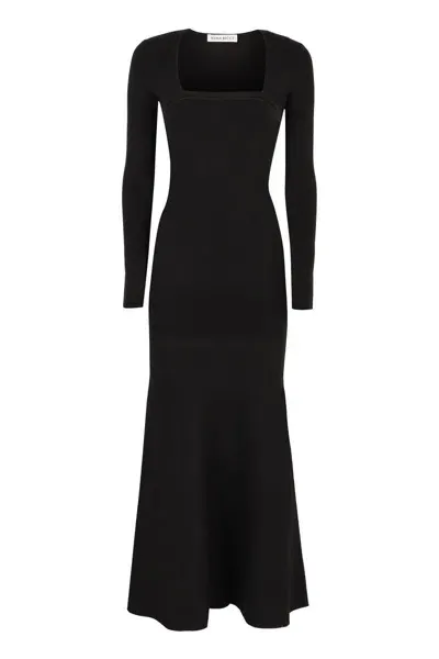 Nina Ricci Wool-blend Mermaid Dress In Black