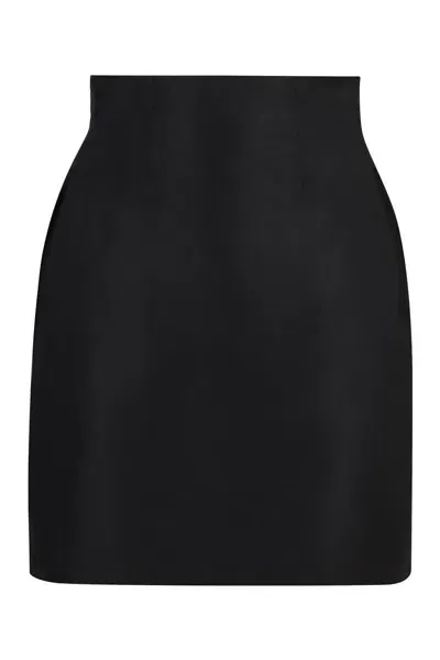 Nina Ricci Taffeta Skirt In Black