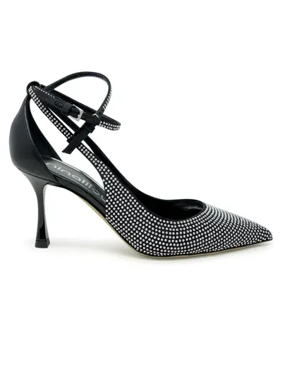 Ninalilou Black Leather Pumps