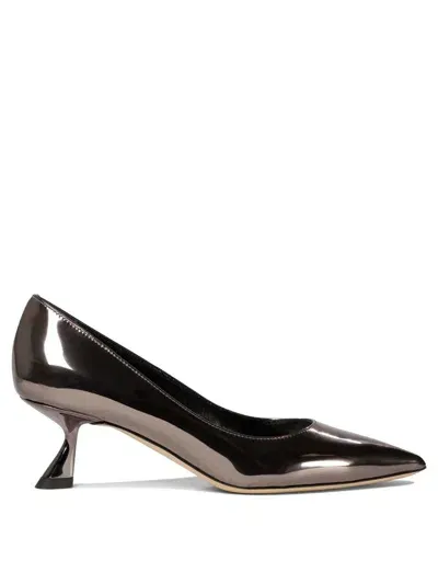 Ninalilou Pumps In Mirror Effect Leather In Grey