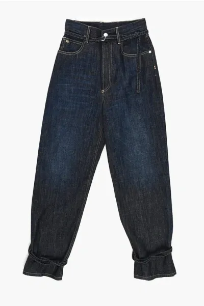 Nine In The Morning Palazzo Lada Jeans With Laces On The Ankle And Belt 21cm