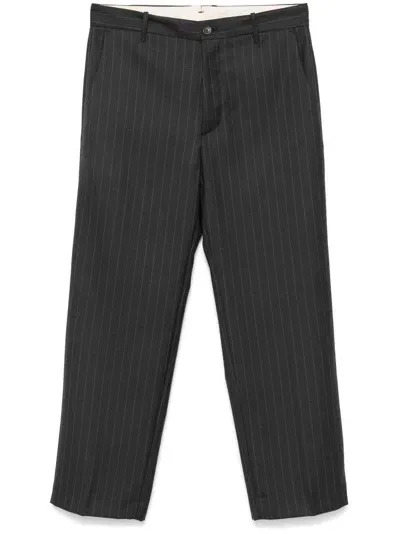 Nine In The Morning Pinstriped Trousers In Grey