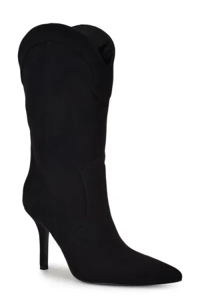 Nine West Grasy Western Boot In Black