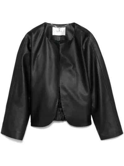 Nissa Faux-leather Jacket In Schwarz