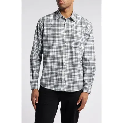 Nn07 Deon 5465 Organic Cotton Button-up Shirt In Gray