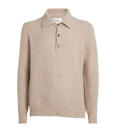 Nn07 Knitted Alfiel Polo Shirt In Beige