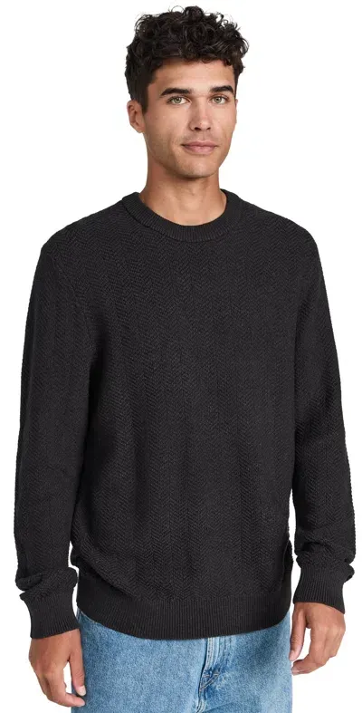 Nn07 Pete Herringbone Crewneck Sweater Demitasse