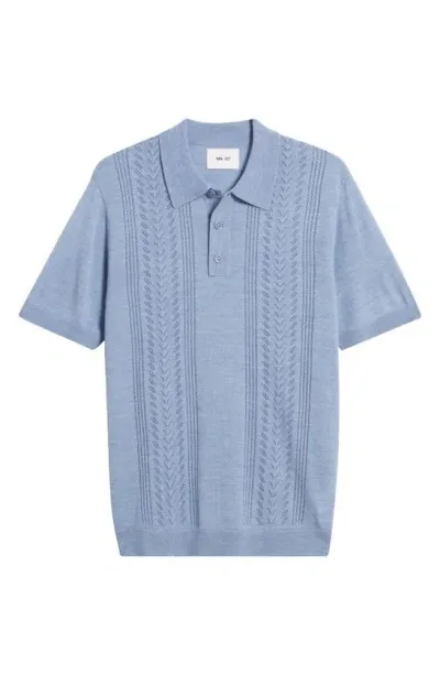 Nn07 Thor Knit Polo Ashley Blue