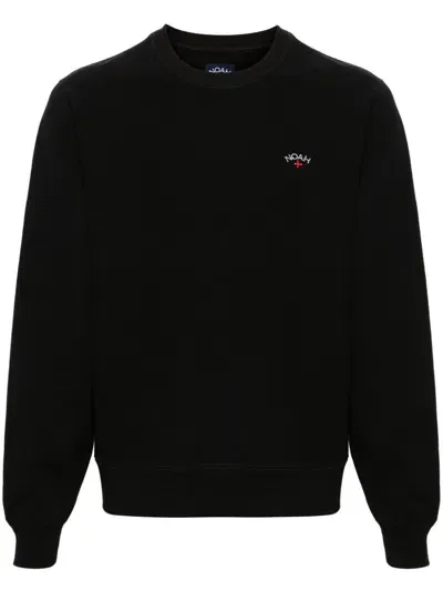 Noah Ny Logo-embroidered Cotton Sweatshirt In Black