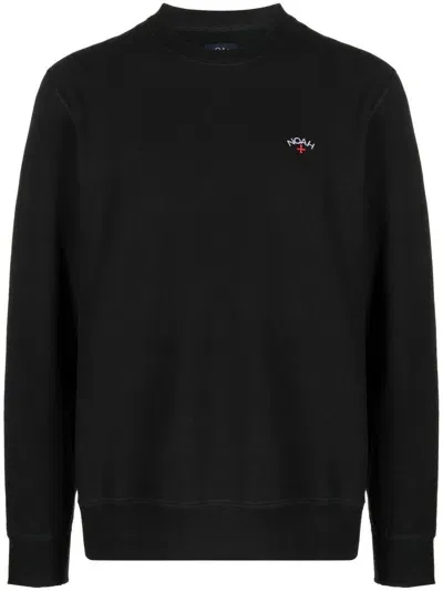 Noah Ny Logo-embroidered Cotton Sweatshirt In Black