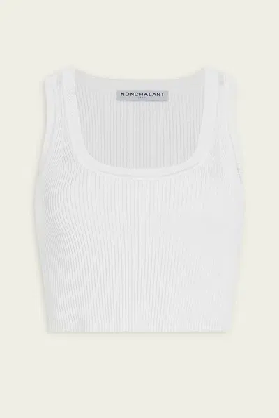 Nonchalant Label Eve Crop Top In White