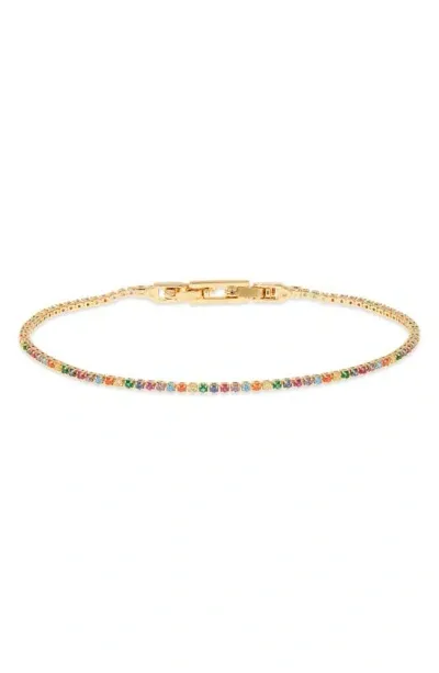 Nordstrom 1.5mm Cubic Zirconia Tennis Bracelet In Multi- Gold