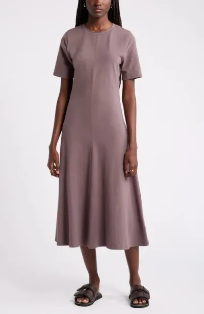 Nordstrom A-line T-shirt Dress In Grey Plum