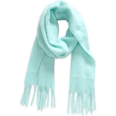 Nordstrom Brushed Fringed Scarf In Blue