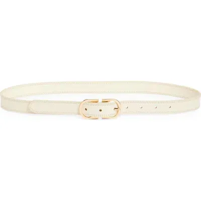 Nordstrom Camilla Leather Belt In Beige Burnt