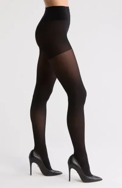 Nordstrom Control Top Opaque Tights In Black