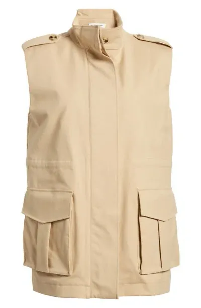 Nordstrom Cotton Utility Vest In Tan Travertine