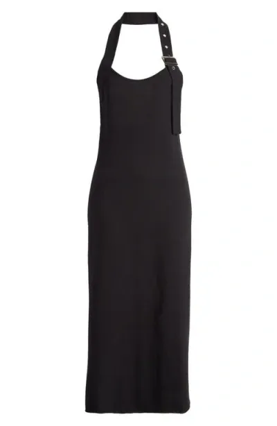 Nordstrom Cover-up Halter Midi Dress In Black