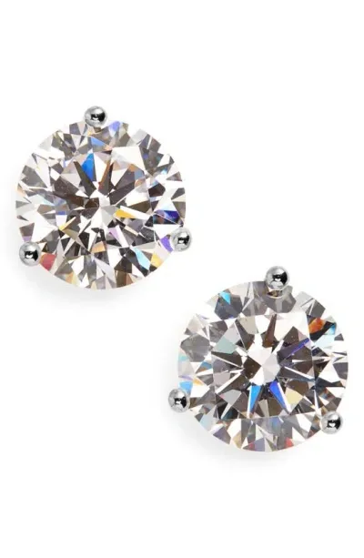 Nordstrom Cubic Zirconia Earrings In Platinum