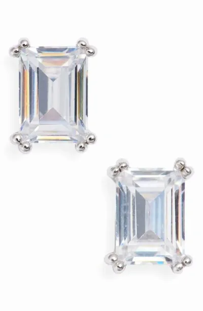 Nordstrom Cubic Zirconia Stud Earrings In Clear- Silver