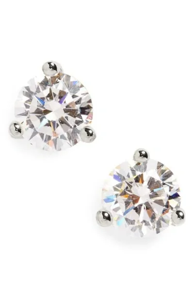 Nordstrom Cubic Zirconia Stud Earrings In Platinum