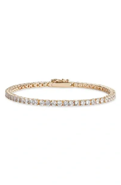 Nordstrom Cubic Zirconia Tennis Bracelet In Clear- Gold