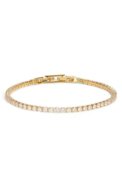 Nordstrom Cubic Zirconia Tennis Bracelet In Clear- Gold