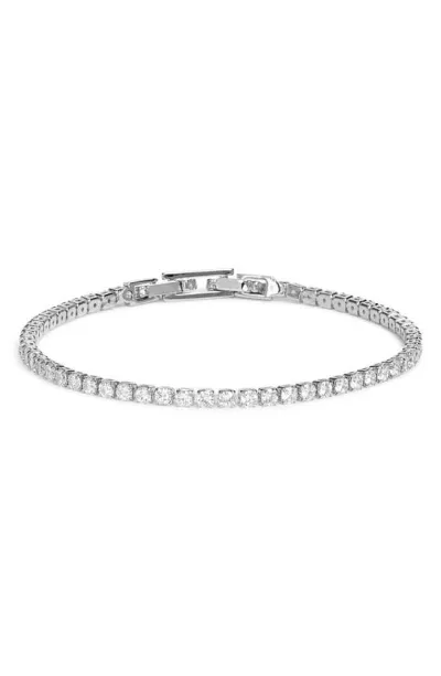 Nordstrom Cubic Zirconia Tennis Bracelet In Clear- Silver