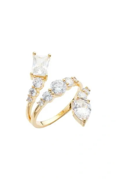 Nordstrom Cubic Zirconia Wrap Ring In Clear- Gold