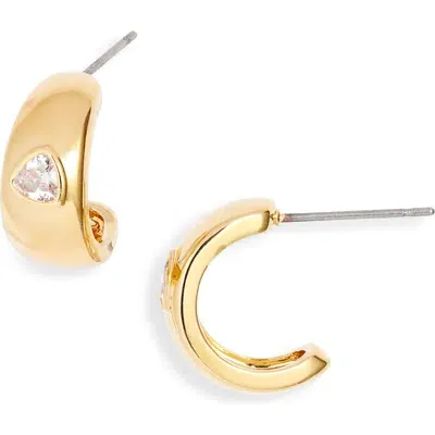 Nordstrom Demi Fine Cubic Zirconia Hoop Earrings In 14k Gold Plated