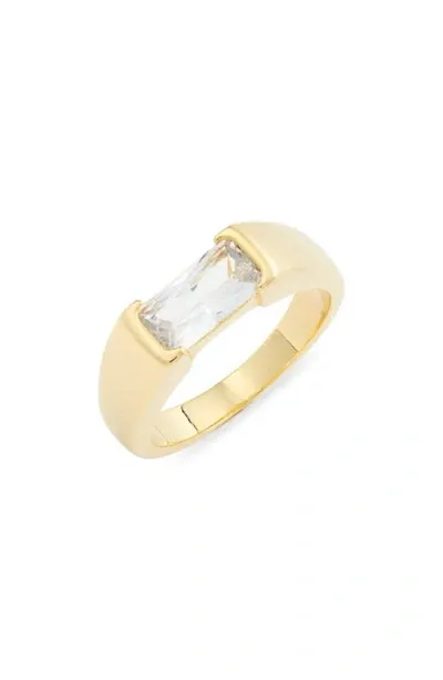 Nordstrom Demi Fine Cubic Zirconia Ring In 14k Gold Plated