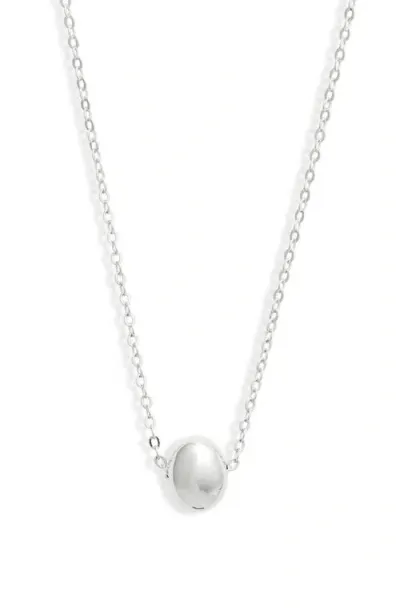 Nordstrom Demi Fine Orb Pendant Necklace In Sterling Silver Plated