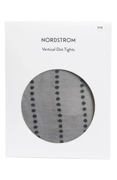 Nordstrom Dot Stripe Sheer Tights In Black