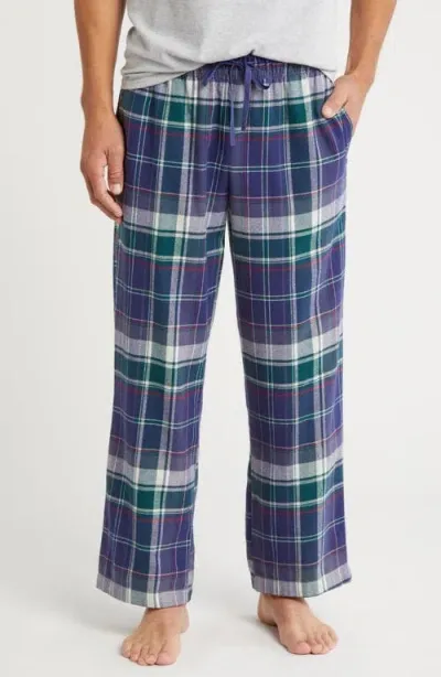 Nordstrom Flannel Pajama Pants In Navy- Green Noel Plaid