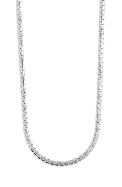 Nordstrom Flattened Box Chain Necklace In Metallic