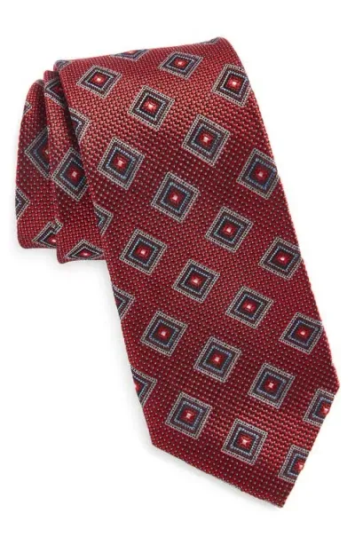 Nordstrom Grid Silk Tie In Red