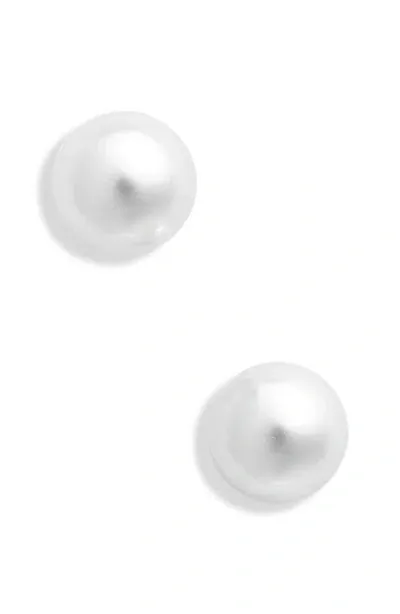 Nordstrom Imitation Pearl Stud Earrings In Platinum Plated