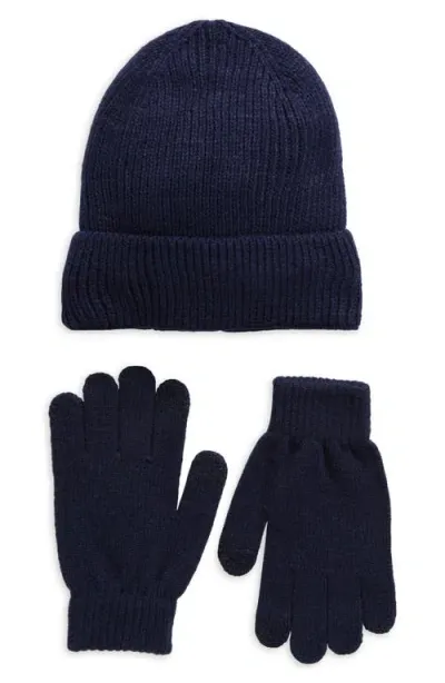 Nordstrom Kids' Beanie & Gloves Set In Black