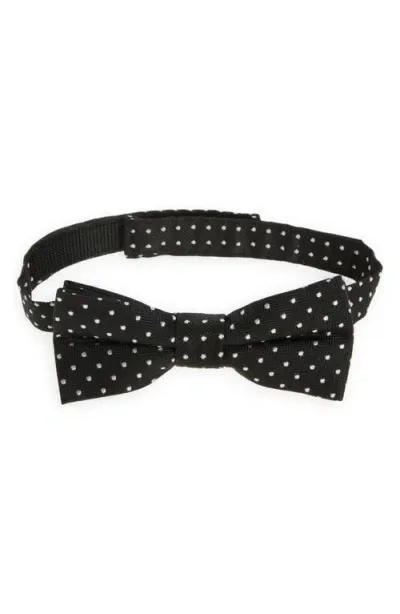 Nordstrom Kids' Boden Dot Silk Pre-tied Bow Tie In Black