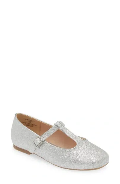 Nordstrom Kids' Eliana T-strap Mary Jane In Silver Glitter